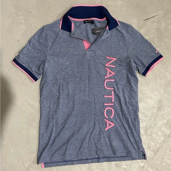 Nautica polo button up tee pink - Picture 1 of 4